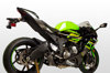 Black GP19 Slip On Exhaust - For 09-25 Kawasaki ZX6R