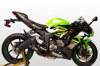 Black GP19 Slip On Exhaust - For 09-25 Kawasaki ZX6R