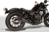 Retro Drag Black Slip On Exhaust - For 17-23 Honda Rebel 500/300