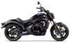 Comp Series 2-1 Black & Carbon Fiber Full Exhaust - For 15-21 Kawasaki Vulcan S