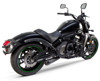 Comp Series 2-1 Black & Carbon Fiber Full Exhaust - For 15-21 Kawasaki Vulcan S