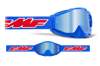 FMF Powerbomb Motocross Goggles - Rocket Blue with Mirror Blue Lens