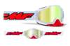 FMF Vision Powerbomb Goggles Rocket White w/ Gold Mirror Lens