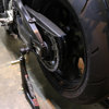 Black Swing Arm Spools - For 13-17 Kawasaki ZX6R