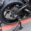 Black Swing Arm Spools - For 13-17 Kawasaki ZX6R