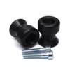 Black Swing Arm Spools - For 13-17 Kawasaki ZX6R