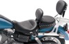 Wide Concho Skirt Studded Solo Seat w/Backrest - For 06-17 HD Dyna