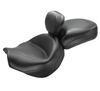 Touring Smooth Vinyl 2-Up Seat Black w/Backrest - 1600 Vulcan Classic/Nomad