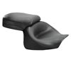 Touring Smooth Vinyl 2-Up Seat - Black - For 03-08 Kawasaki 1600 Vulcan Classic/Nomad