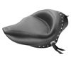 Vintage Concho Studded Vinyl Solo Seat - Black - For 04-20 Harley XL XR