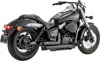 ShortShots Staggered Black Full Exhaust - Honda Shadow 750