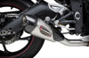 Street Alpha T Stainless Steel Works Finish Slip On Exhaust - For 13-17 Triumph Daytona 675