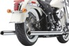 Dual Chrome Full Exhaust - For 97-06 Harley FXST FLST