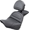 Explorer Stitched Studded 2-Up Seat Gel w/Backrest - For 18-21 HD FLFB