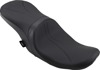 Low-Profile Stitched Leather 2-Up Seat - Harley FLH FLT w/Razorback