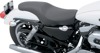 Predator Plain SR Leather 2-Up Seat Black Foam - For 04-20 Harley XL