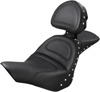Explorer Stitched Studded 2-Up Seat Black Gel w/Backrest - For 13-17 FXSB
