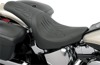 Predator Flame Stitched Leather 2-Up Seat - Black - For 06-17 HD Softail