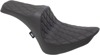 Predator Double Diamond Vinyl 2-Up Seat - Black - For 84-99 HD FLST FXST