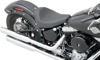 Low Plain SR Leather Solo Seat - Black - For Harley FLS Slim FXS