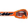 FMF Powerbomb Orange Goggles Rocket Clear Lens Unisex Adult