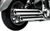 Scallop Tipped Slip On Exhaust - For 09-12 VN1700 Vulcan