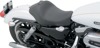 Smooth SR Leather Solo Seat Black Foam Low 1/2" - For 04-20 Harley XL