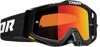 Sniper Pro Black Solid Goggles - Red Dual Lens