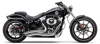 Speedster Short Swept Chrome Full Exhaust - For 13-17 HD Softail Breakout