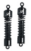 412 Black Bowtie 12" Shocks - For 73-86 Harley Davidson FL/FLH/FX