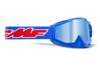 FMF Powerbomb Motocross Goggles - Rocket Blue with Mirror Blue Lens