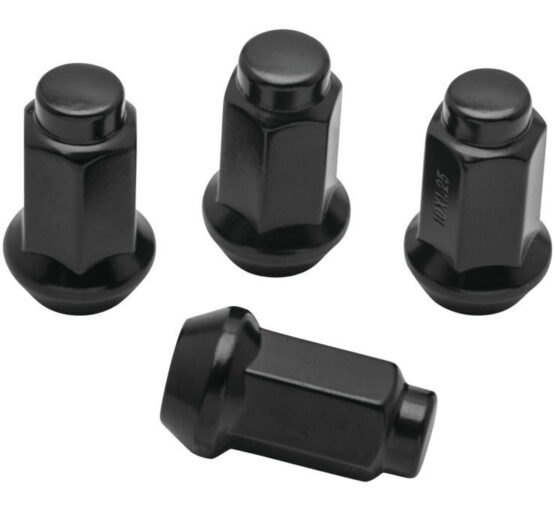 QuadBoss Black Lug Nuts 10x1.25 14mm OD Set of 4