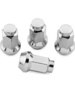 QuadBoss Chrome Lug Nuts 3/8in-24 14mm OD Set of 4