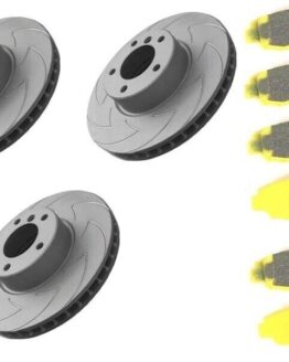 Slotted Rotor BSD Brake Upgrade Kit - 3 Rotors w/ 3 Pad Sets