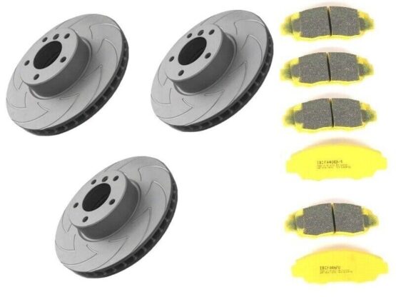Slotted Rotor BSD Brake Upgrade Kit - 3 Rotors w/ 3 Pad Sets