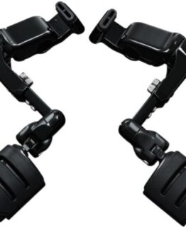 Kuryakyn Ergo III Adjustable Mount with Trident Dually ISO Pegs - Black