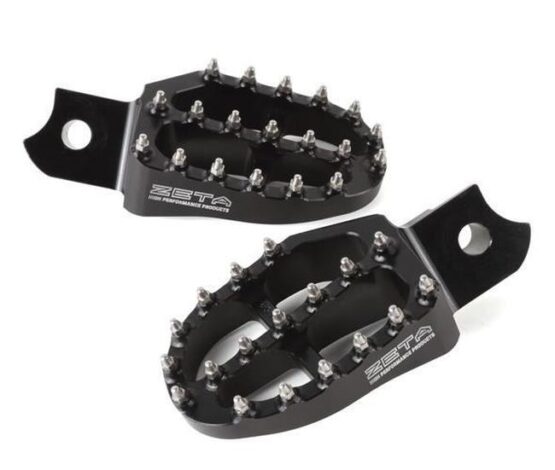ZETA Aluminum Footpegs Black For Husqvarna FS450 2017-2022