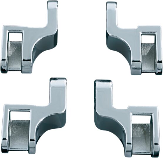 Driver Floorboard Relocation Brackets Chrome Fits FLST Models
