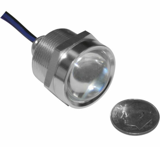 Letric Lighting Royal Flush LED 1" Steel/White/Amber Light