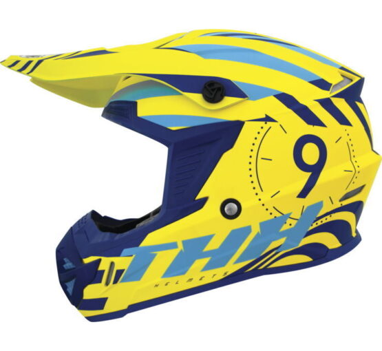 THH T730X Twister Full Face Helmet Yellow/Blue Large