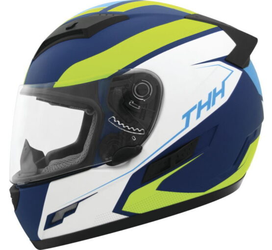 THH TS-80 Vision Full Face Helmet Blue/Yellow 2XL