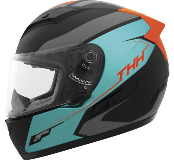 THH TS-80 Vision Full Face Helmet Orange/Turquoise Medium
