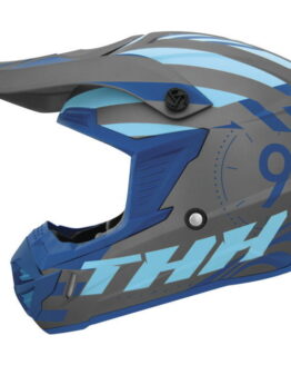 THH T730X Twister Helmet Grey/Blue Youth Large