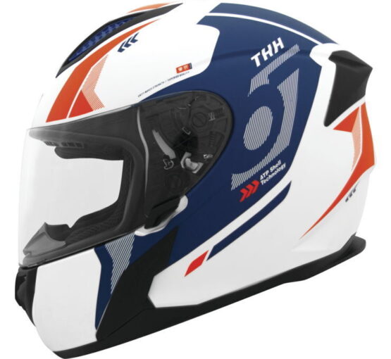 THH T810S Hayate Full Face Helmet White/Navy 2XL