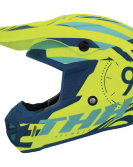 THH T730X Youth Twister Helmet Neon Yellow/Blue Medium