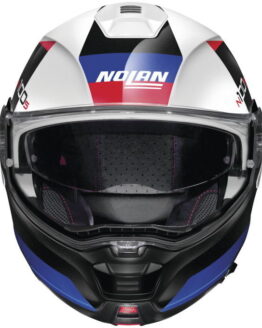 Nolan N100-5 Hilltop Helmet Metal White/Blue 2XL