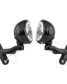 Letric Lighting 4.5in Passing Lamps Black/Chrome LED Lamp Kit