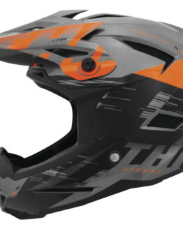 THH Helmets T-42 BMX Xtreme Helmet Matte Gray/Orange Youth Small