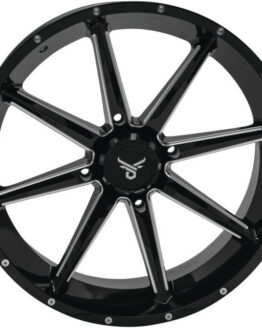 QuadBoss Slicer Wheel 20x7 4/137 4+4 Black