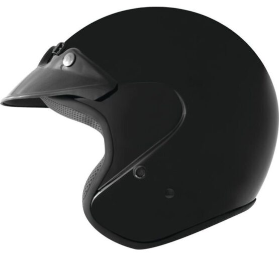 THH Helmets T-381 Open Face Helmet Black Medium